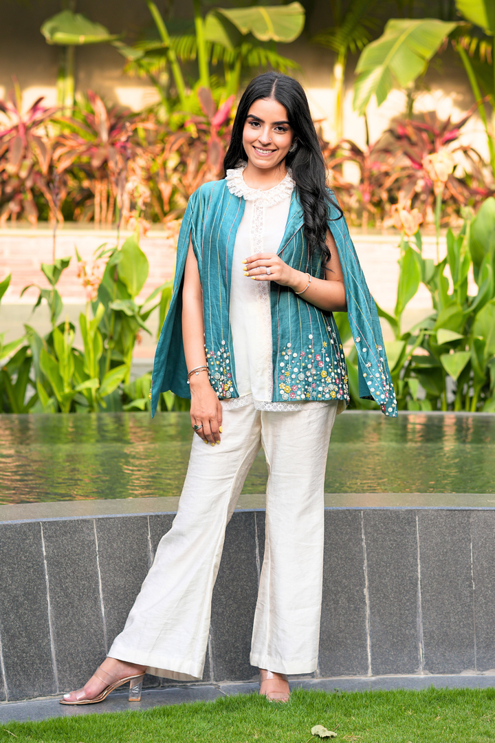 Chand Cape Shirt Set