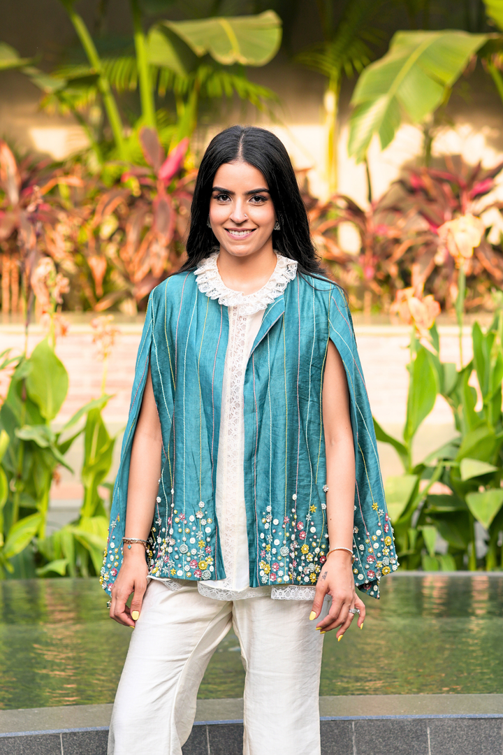 Chand Cape Shirt Set