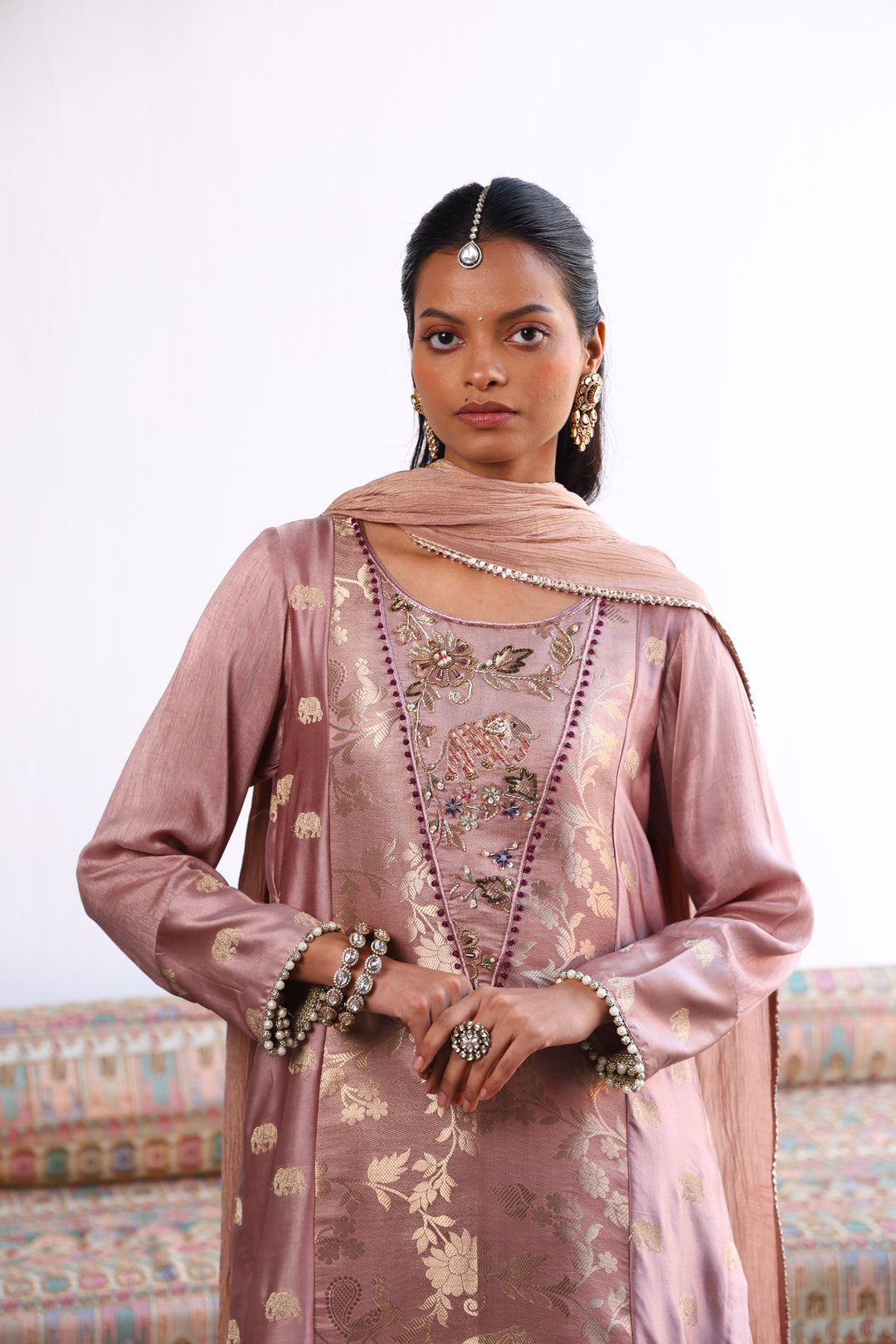 MADHUBALA ROSE PINK KURTA