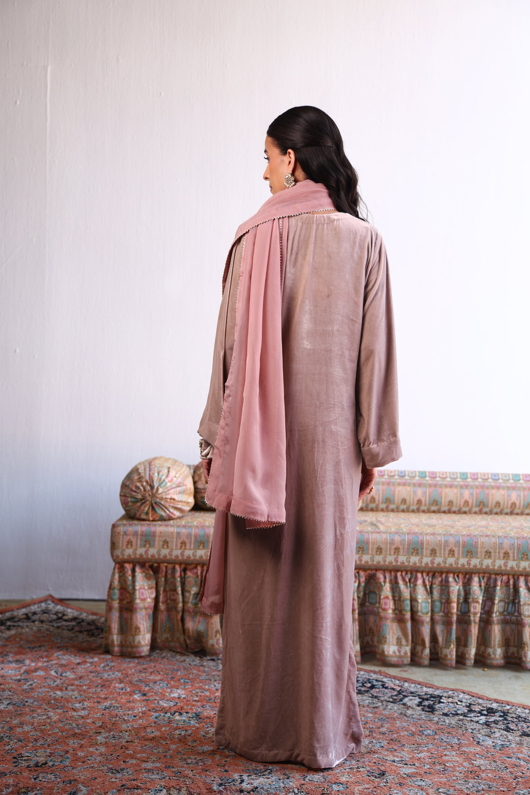 AMIRAN ROSE PINK LONG KAFTAN