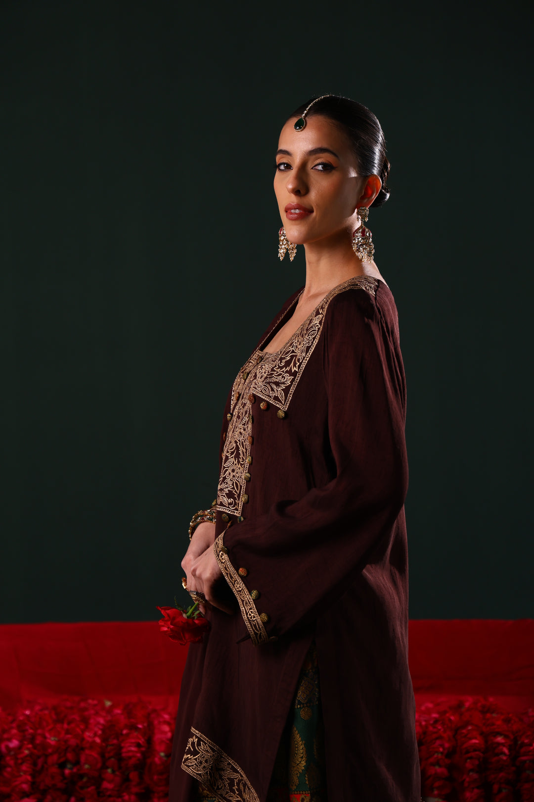 ZOHRA BROWN KURTA BANARSI