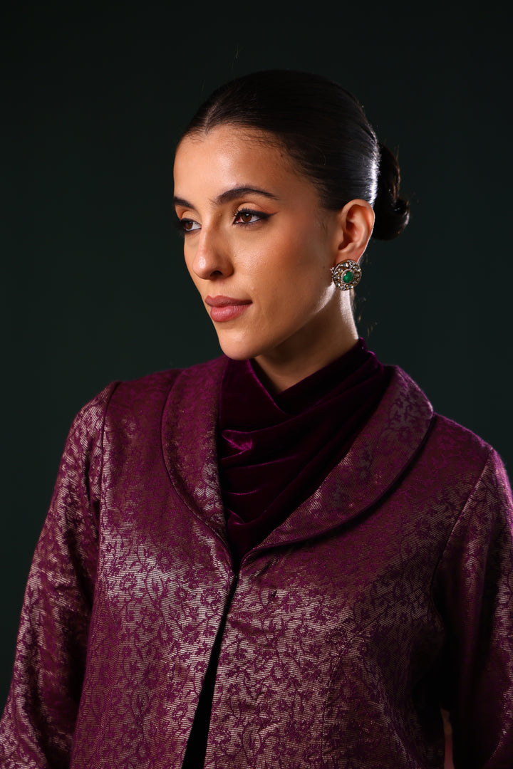 MUMTAAZ VELVET JACKET SET