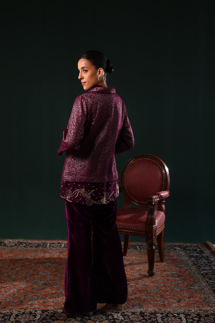 MUMTAAZ VELVET JACKET SET