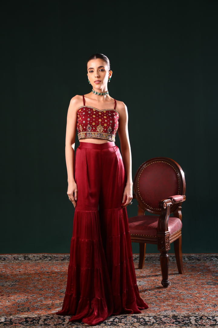 SAFIRA BANARASI LONG JACKET SET