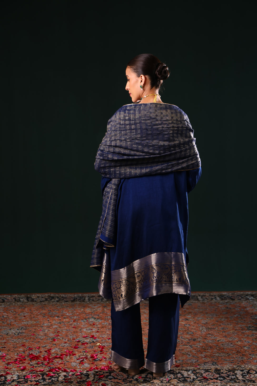 SHANTI PRIYA KURTA BANARSI BLUE