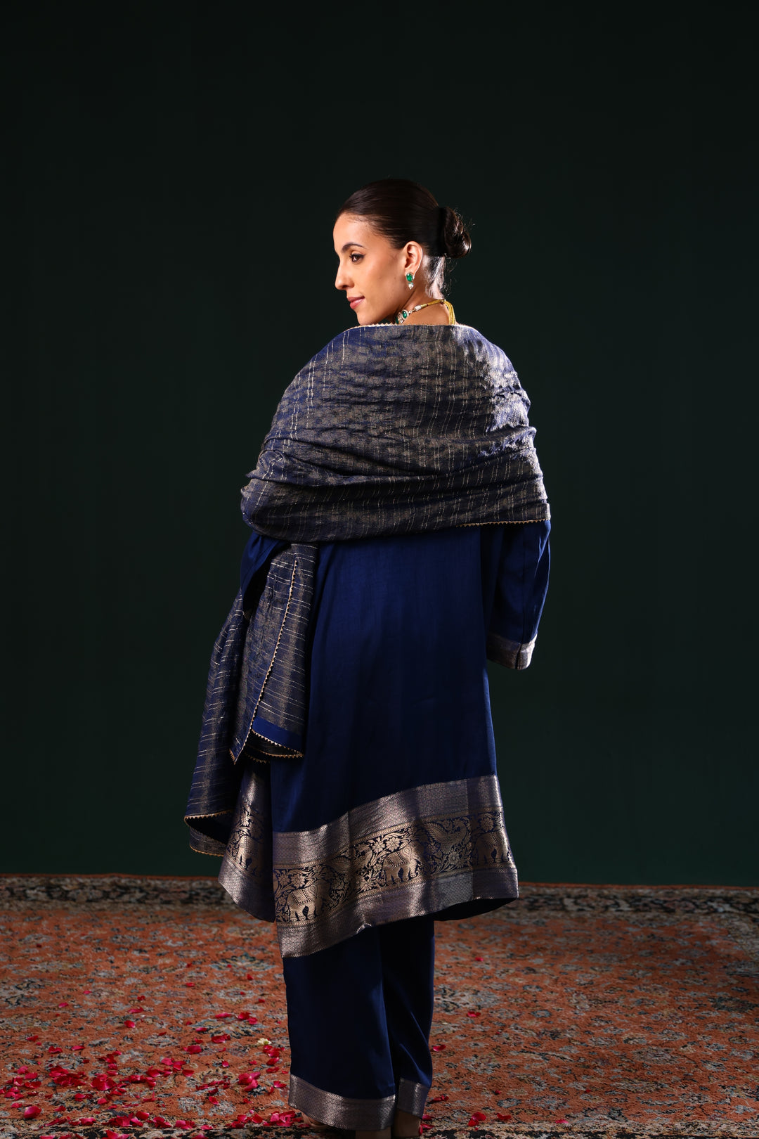 SHANTI PRIYA KURTA BANARSI BLUE
