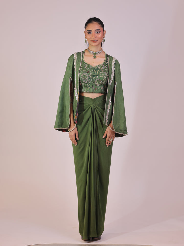 Seher Drape skirt set