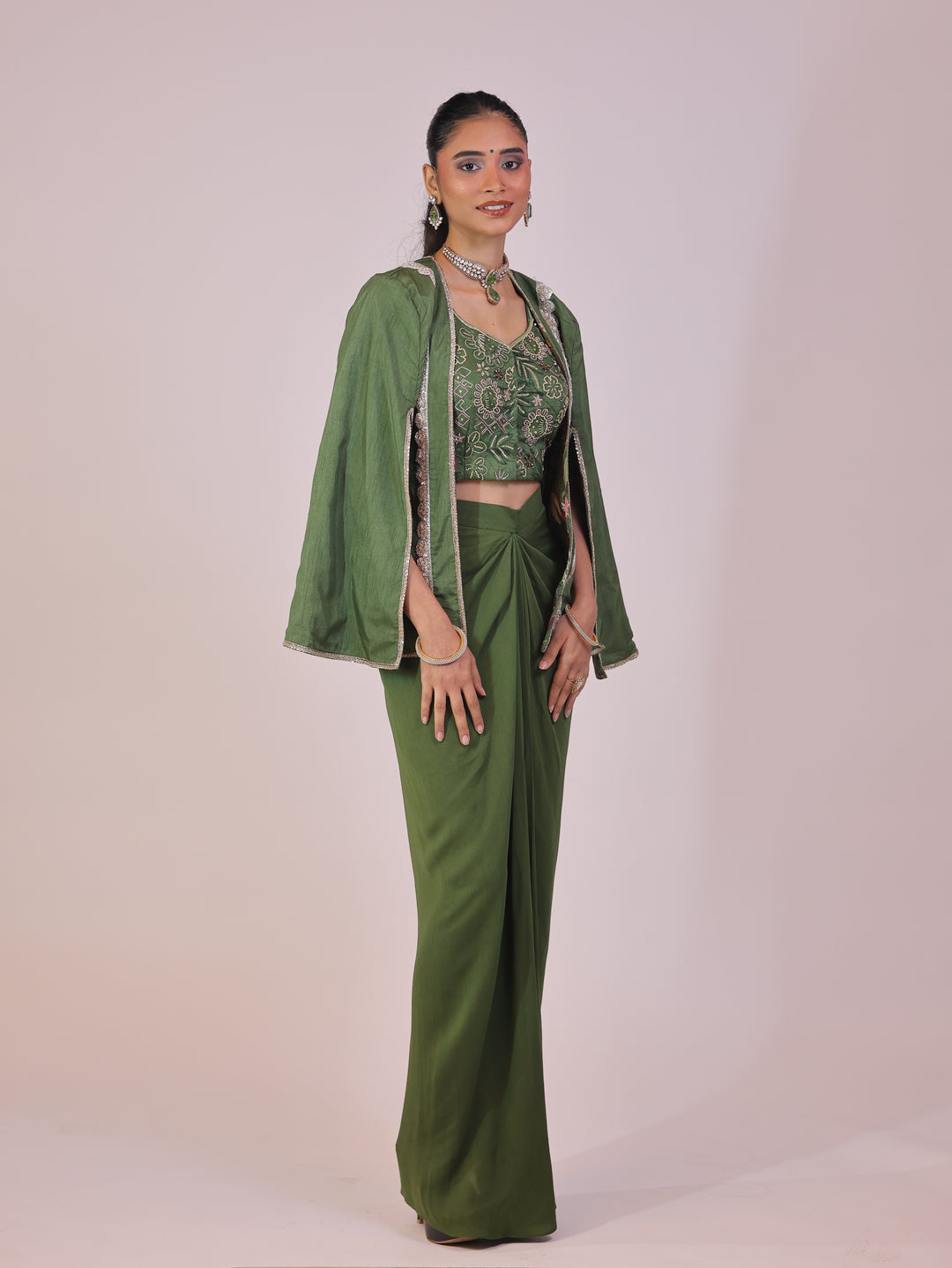 Seher Drape skirt set
