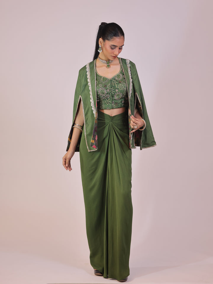 Seher Drape skirt set