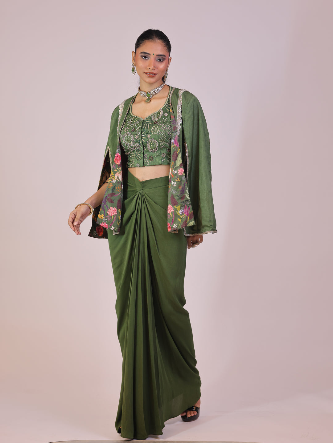Seher Drape skirt set