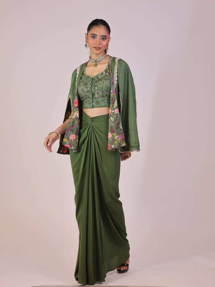 Seher Drape skirt set