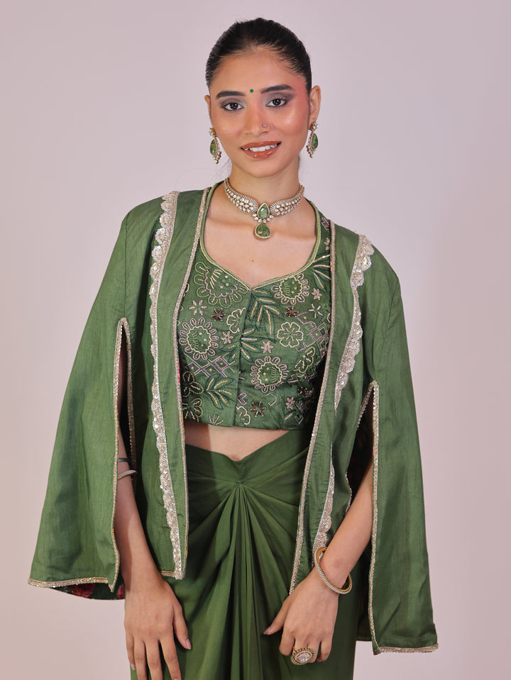 Seher Drape skirt set