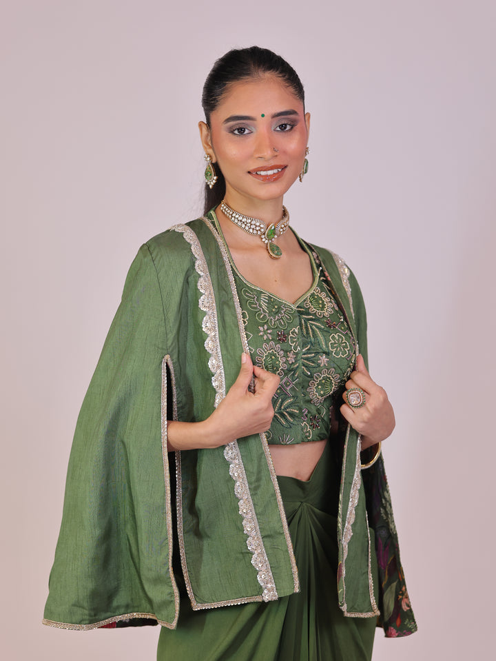 Seher Drape skirt set