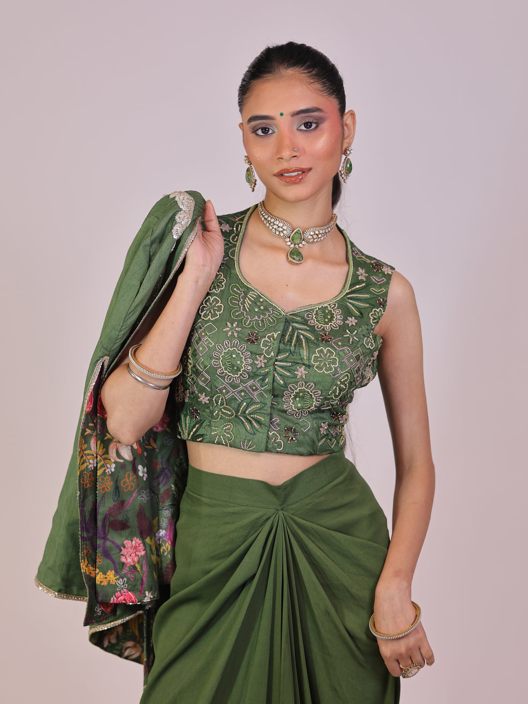 Seher Drape skirt set