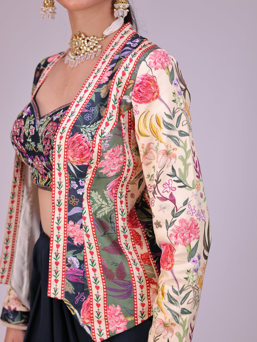 Nargis Drape skirt set