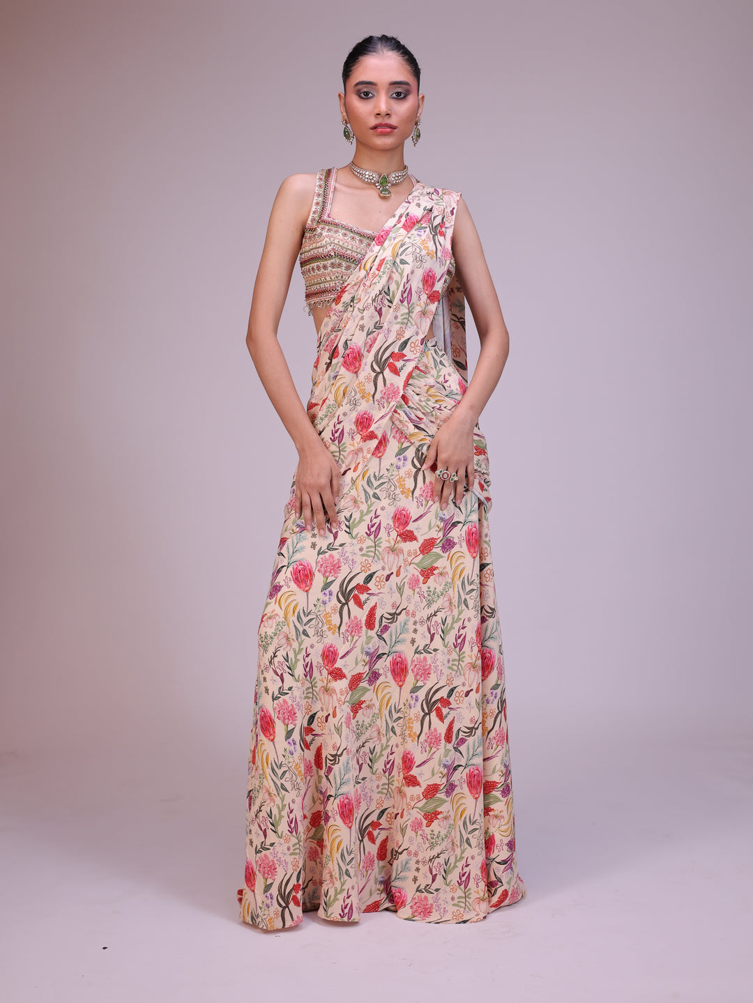 Elina Pre draped saree