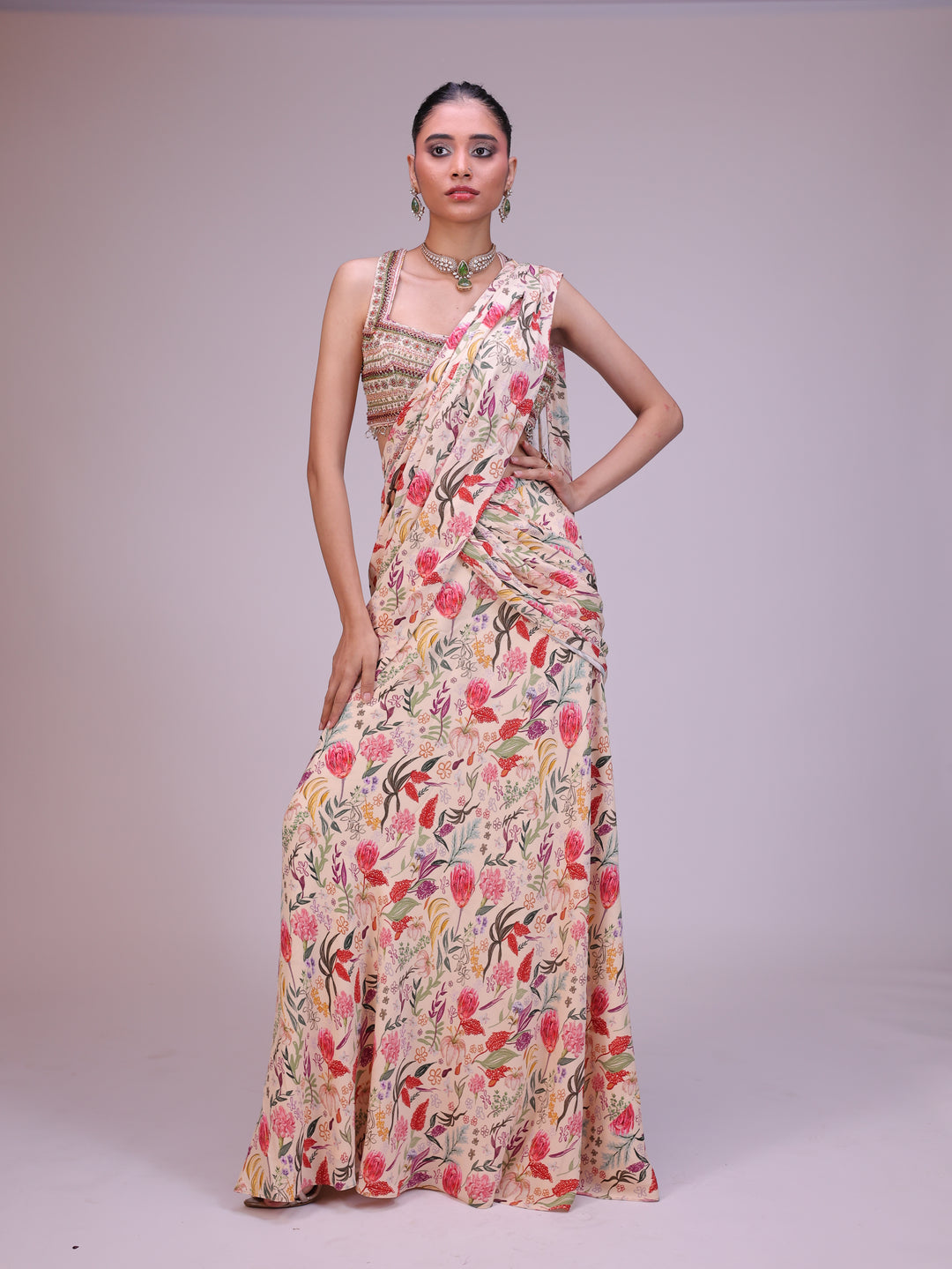 Elina Pre draped saree