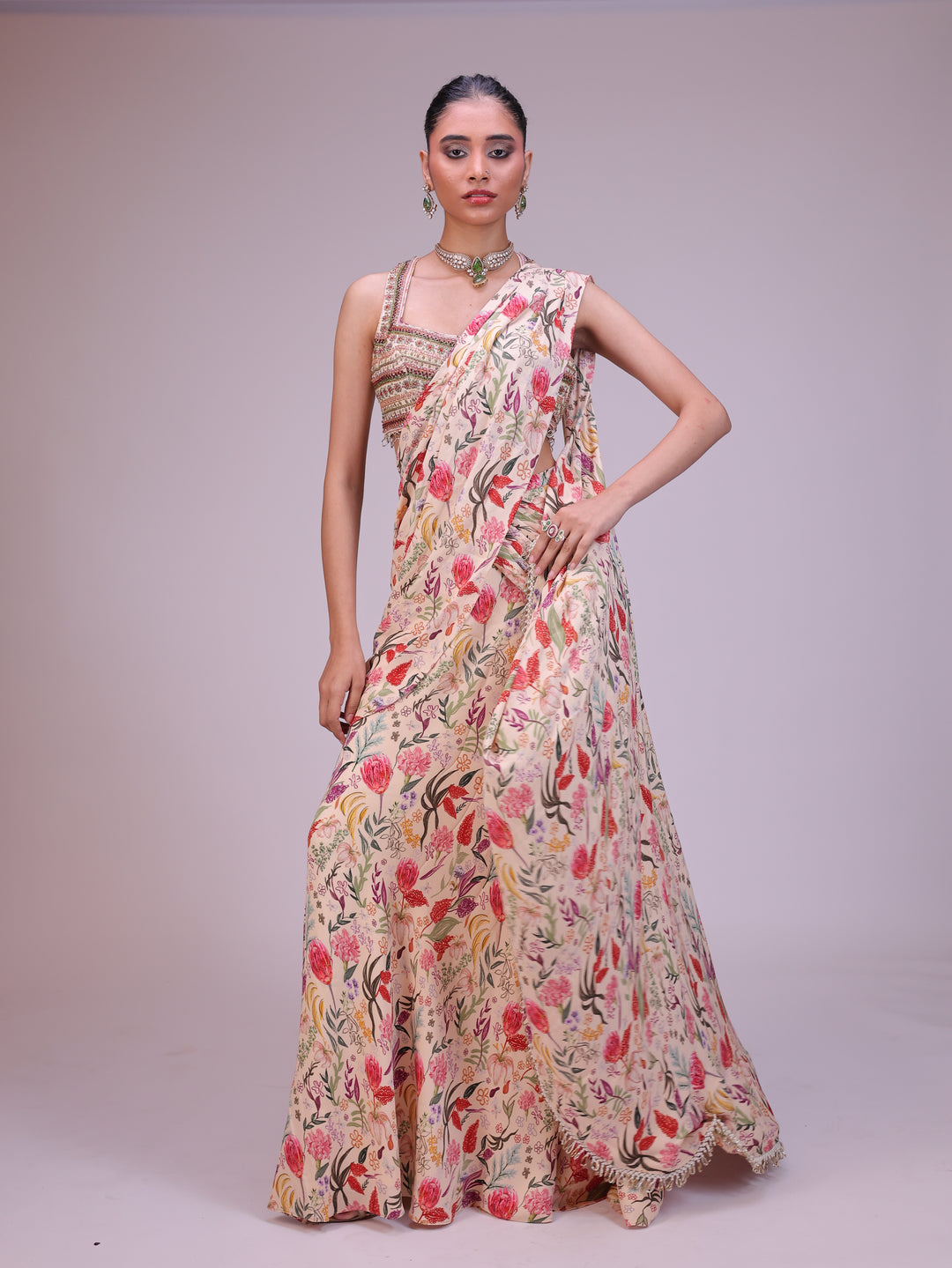 Elina Pre draped saree