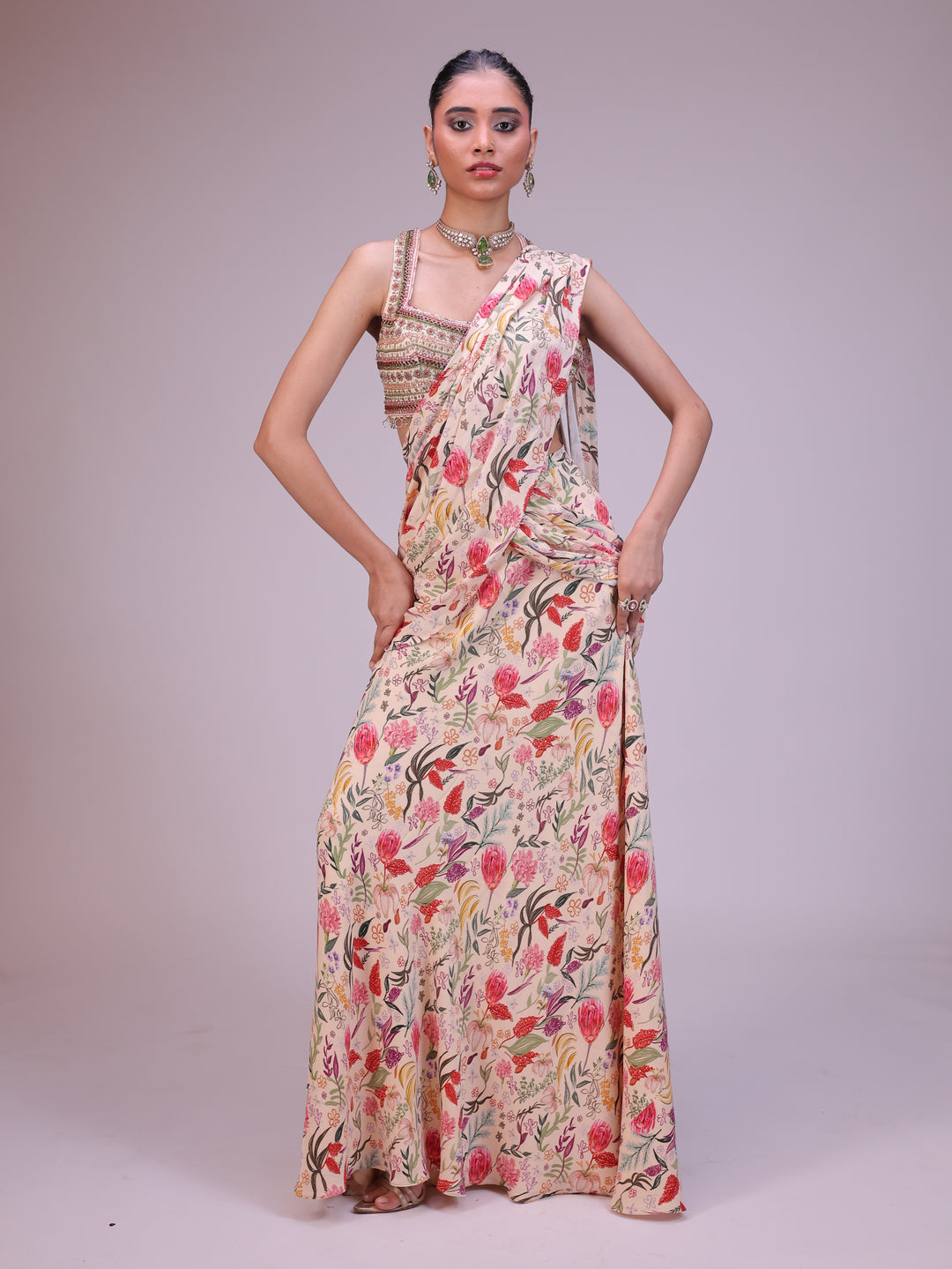 Elina Pre draped saree