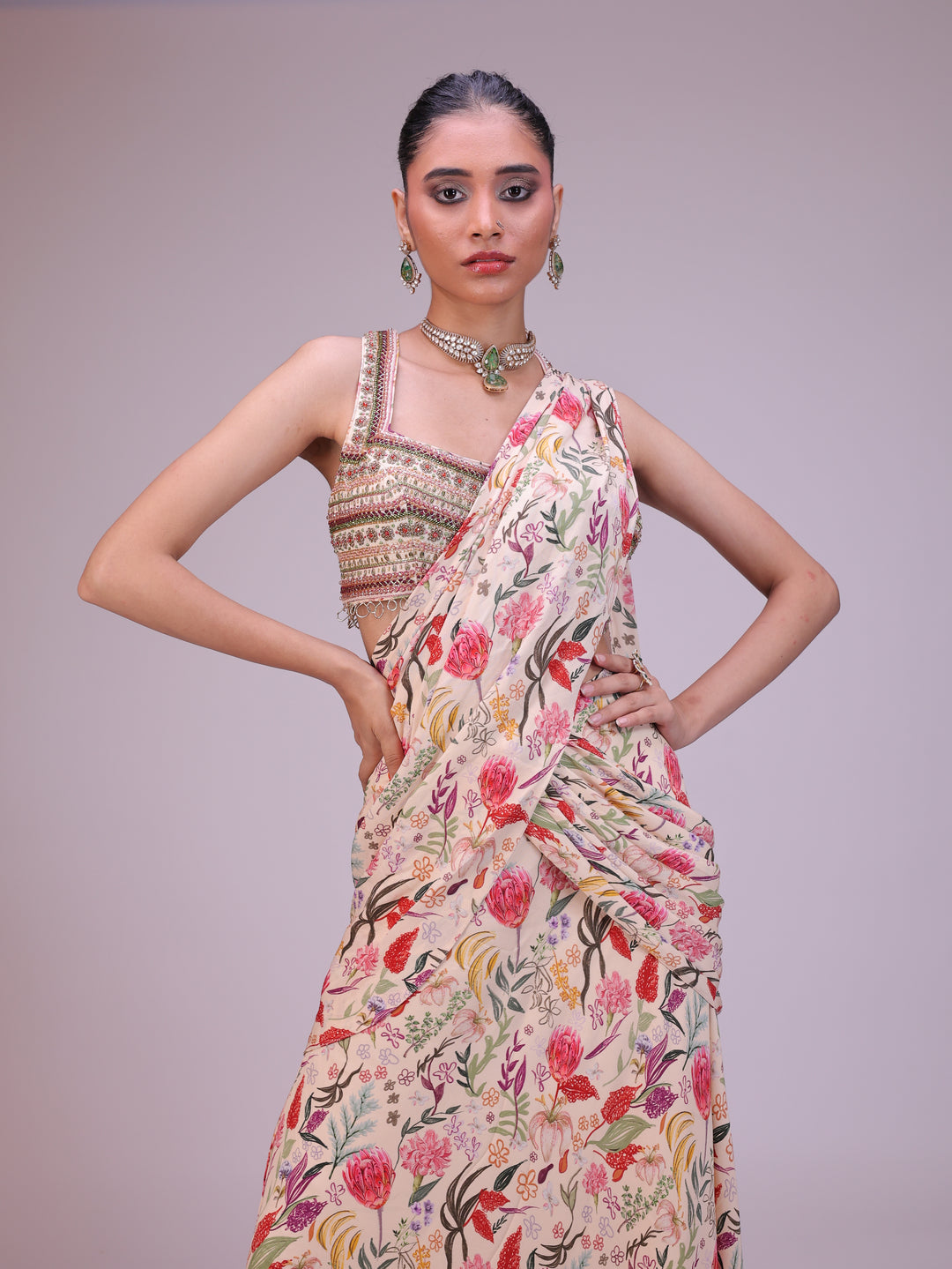 Elina Pre draped saree