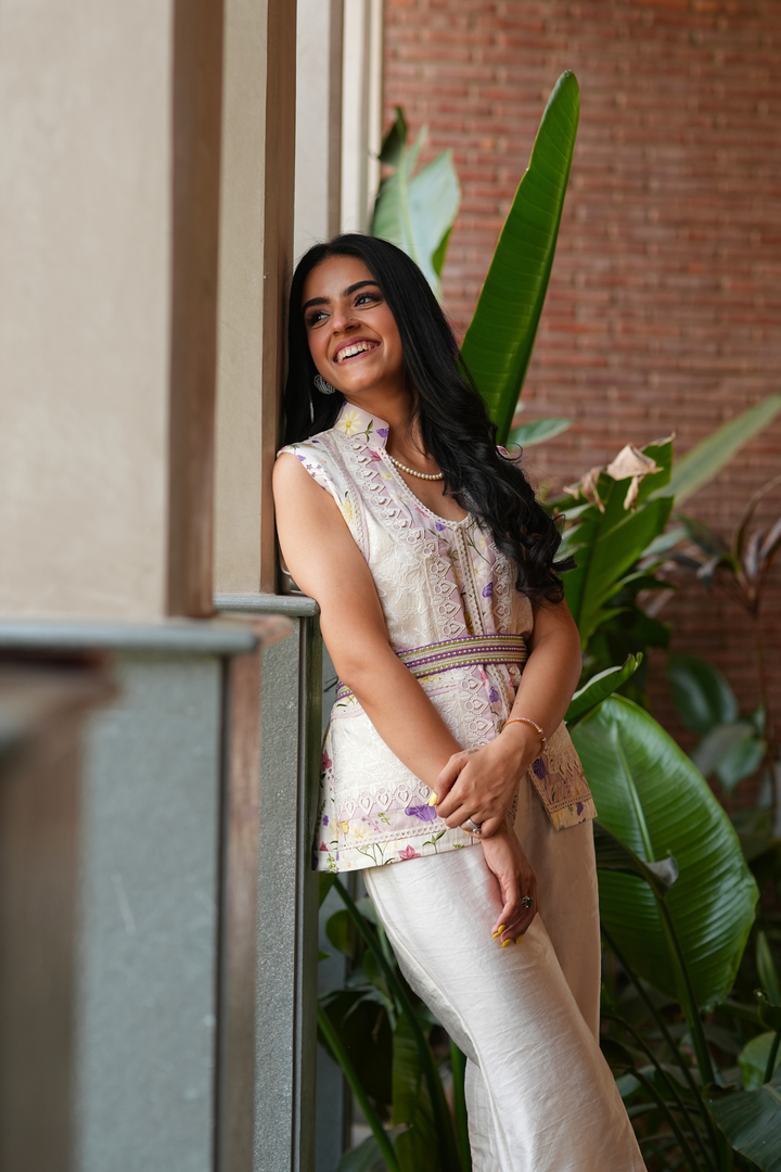 Jugnu Panelled Jacket Set